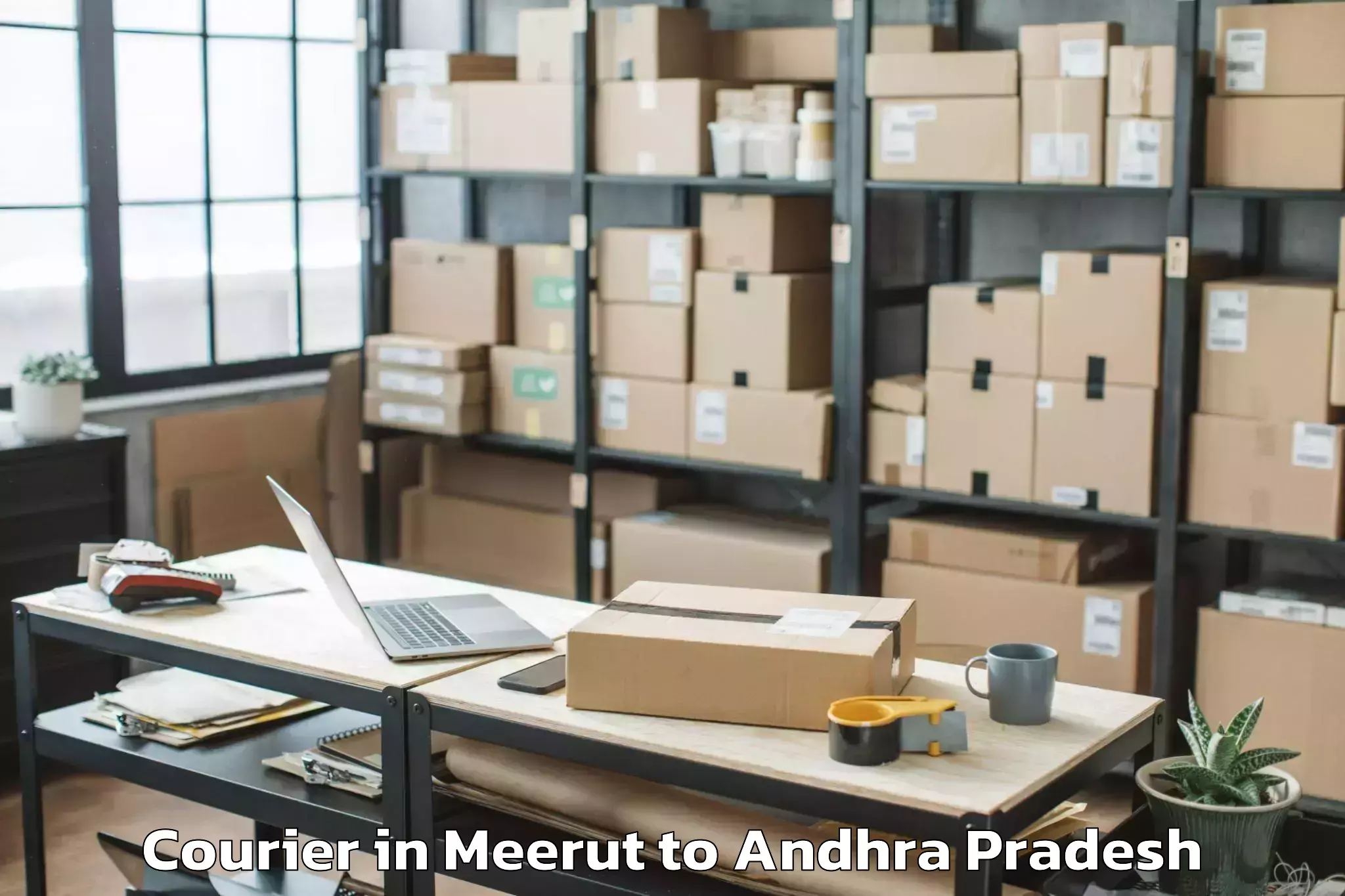 Reliable Meerut to Pedda Nakkalapalem Courier